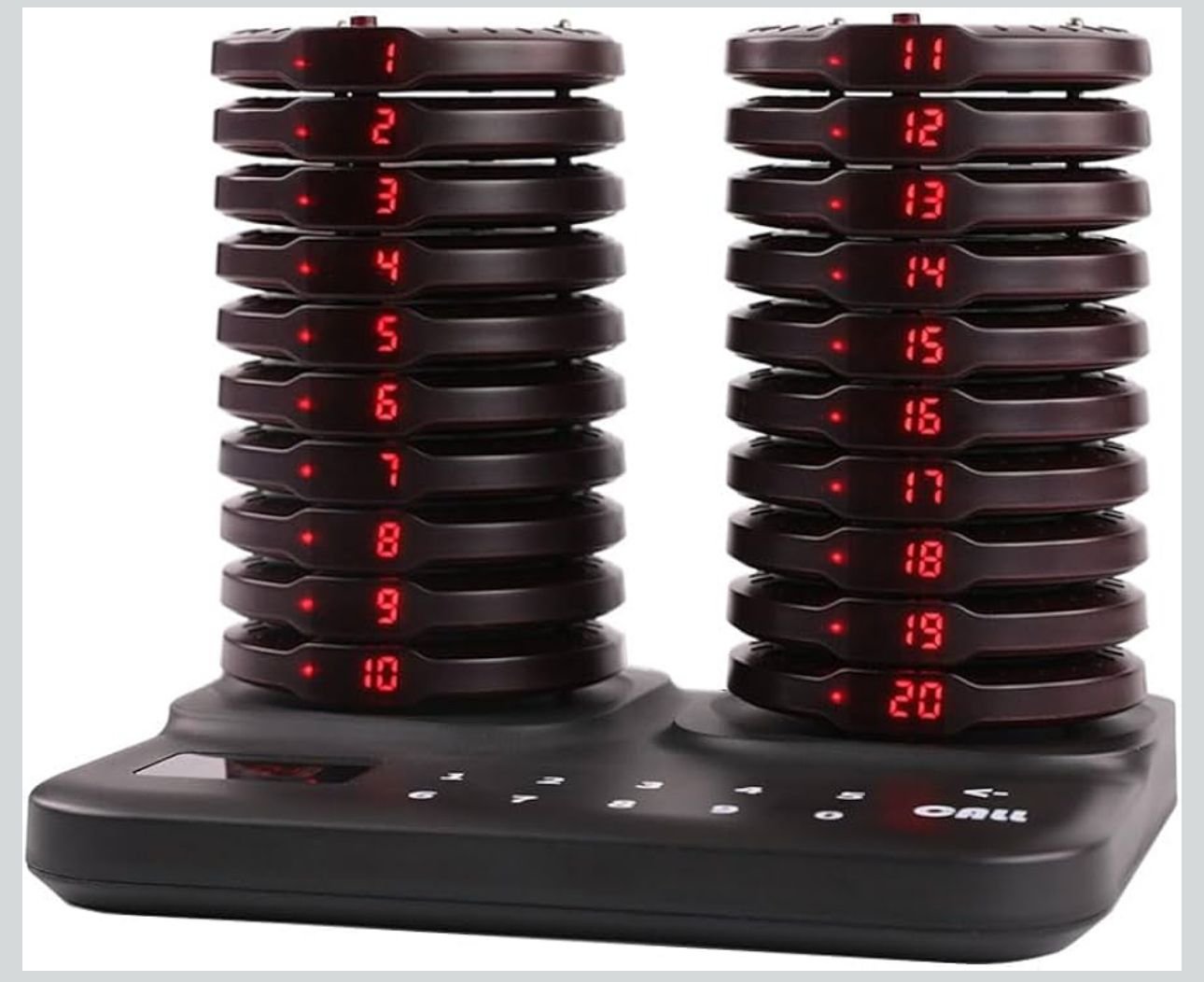 Wirelesslinkx Restaurant Pager System – 20-Coaster Beepers with Vibration, Flash, and Buzzer - Image 2