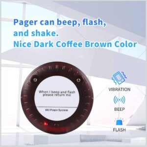 Wirelesslinkx Restaurant Pager System – 20-Coaster Beepers with Vibration, Flash, and Buzzer