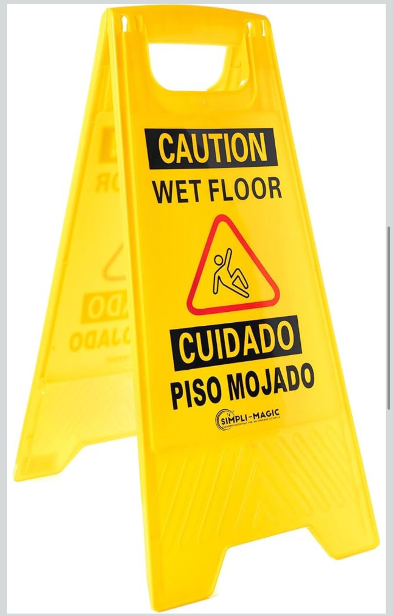 Wet Floor Caution Sign – 3-Pack Bilingual Safety Warning Floor Signs (English/Spanish) - Image 3